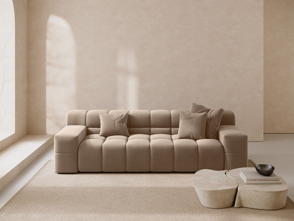 
3-Sitzer Design Sofa „Hawaii“ - Samt Cappuccino