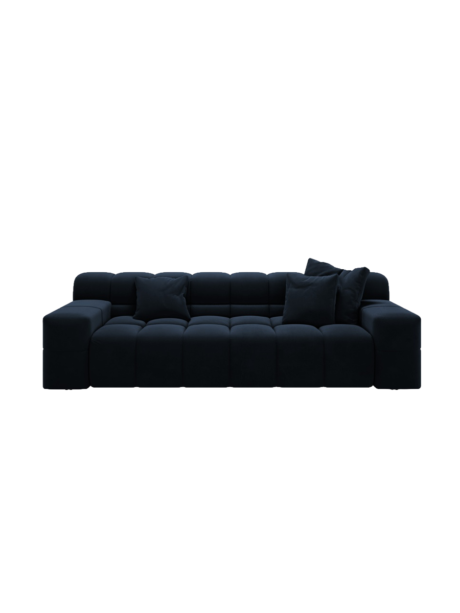 
3-Sitzer Design Sofa „Hawaii“ - Samt Navy Blau