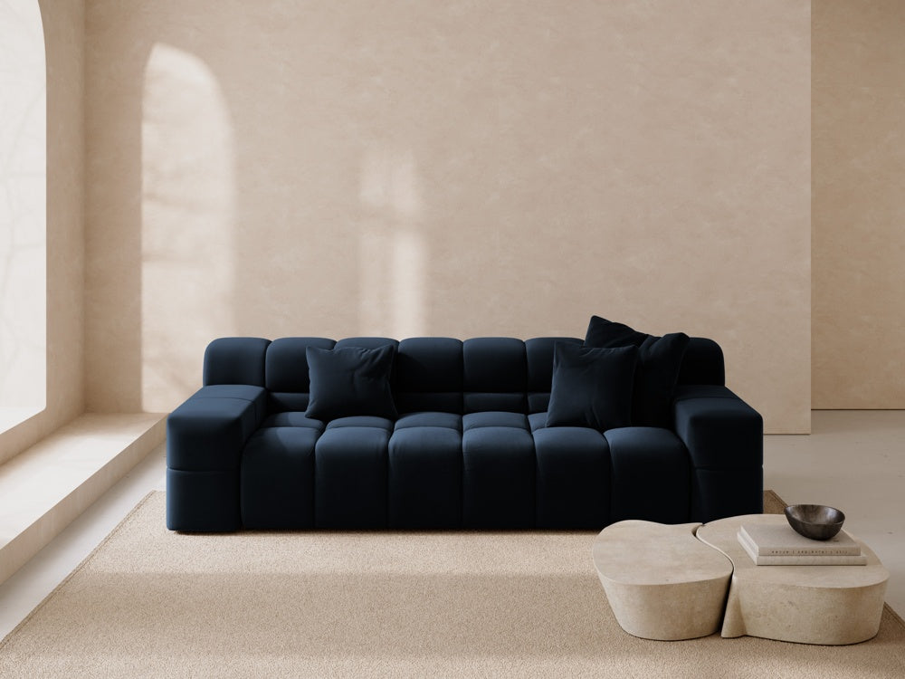 
3-Sitzer Design Sofa „Hawaii“ - Samt Navy Blau
