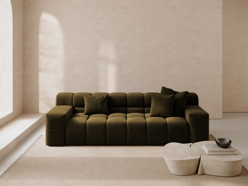 
3-Sitzer Design Sofa „Hawaii“ - Samt Pistazie