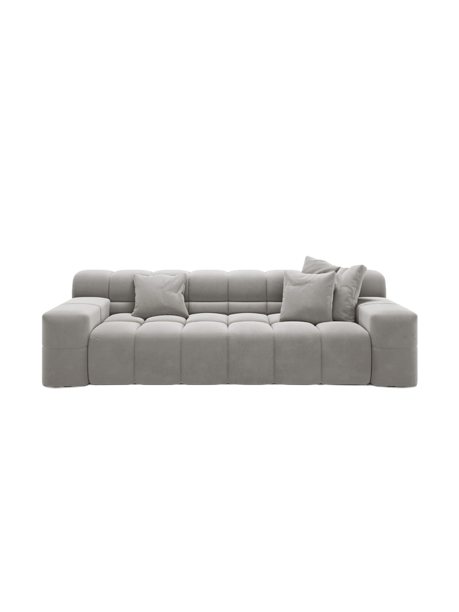 
3-Sitzer Design Sofa „Hawaii“ - Samt Silver