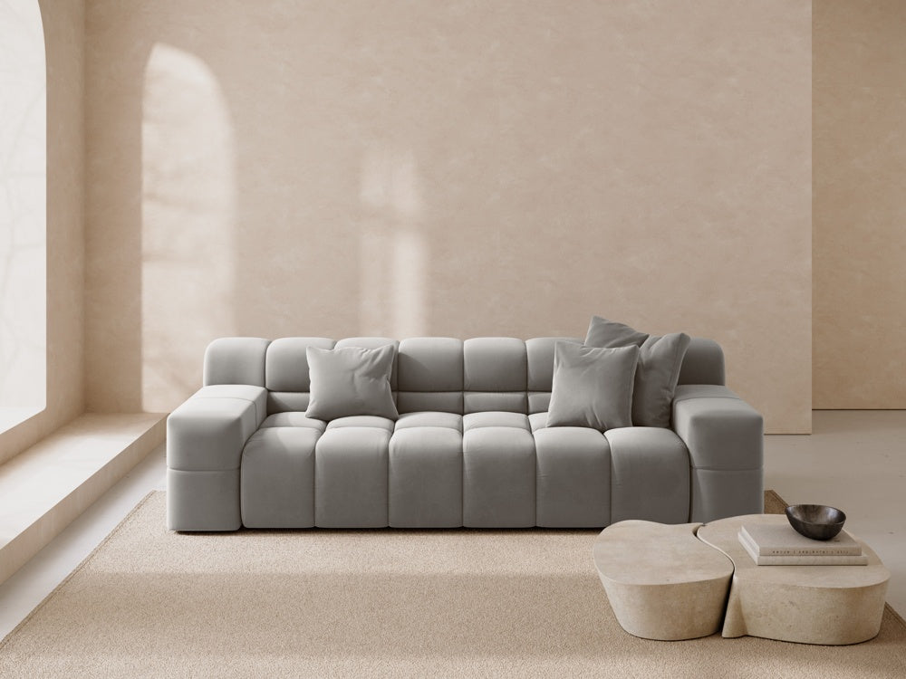 
3-Sitzer Design Sofa „Hawaii“ - Samt Silver