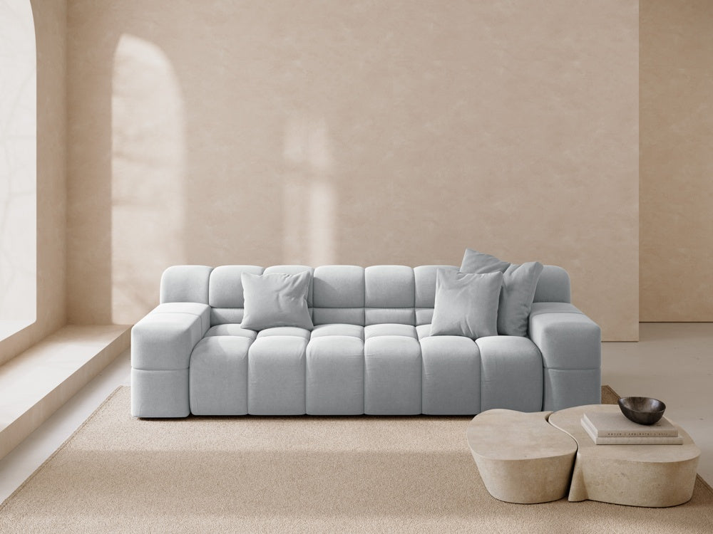 
3-Sitzer Design Sofa „Hawaii“ - Strukturstoff Hellgrau