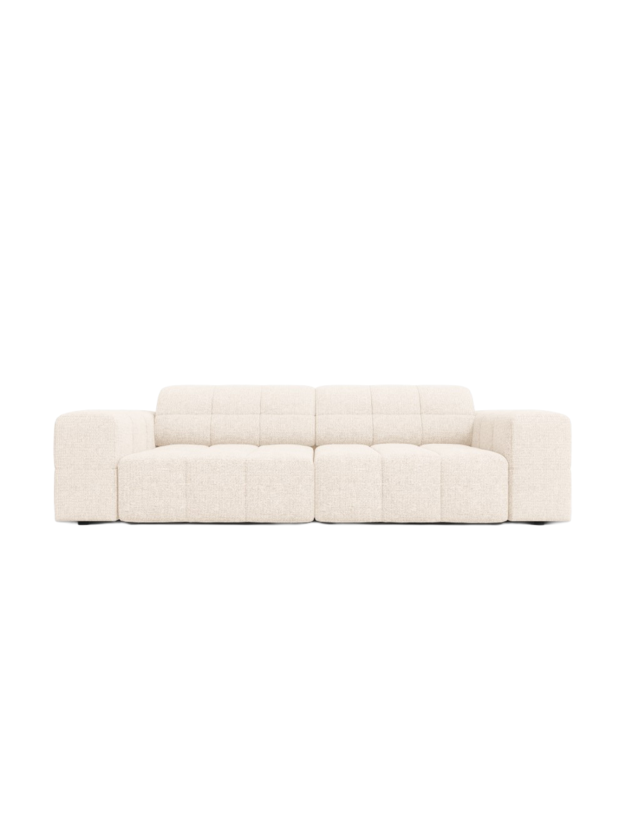 
3-seater design sofa "Chicago" - Chenille Light Beige