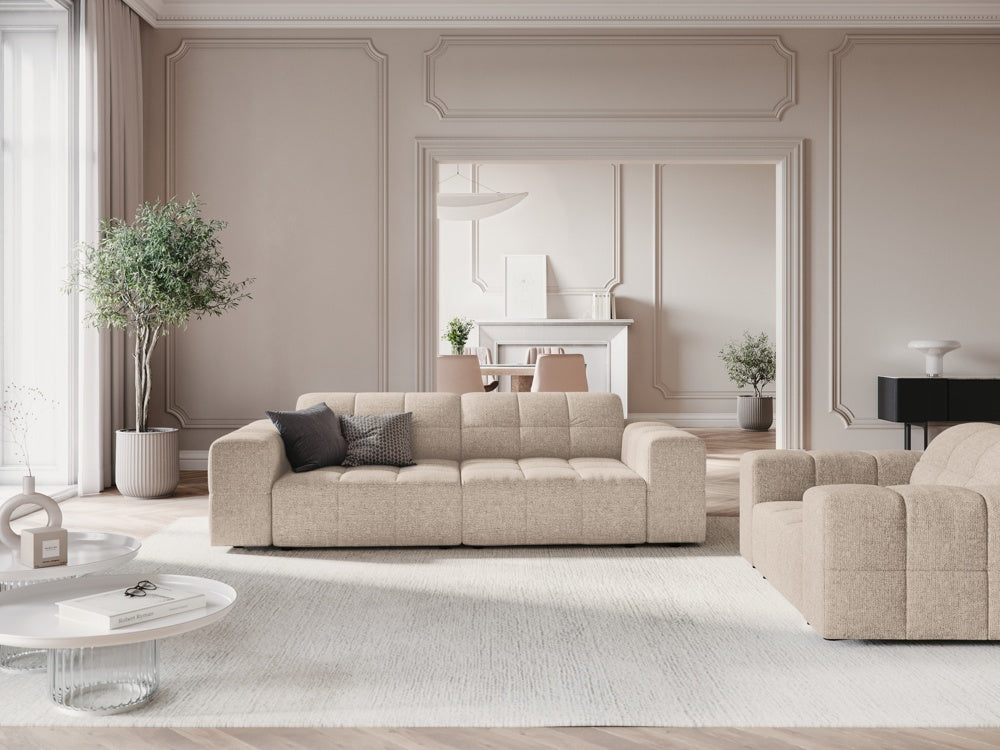
3-seater design sofa "Chicago" - Chenille Beige