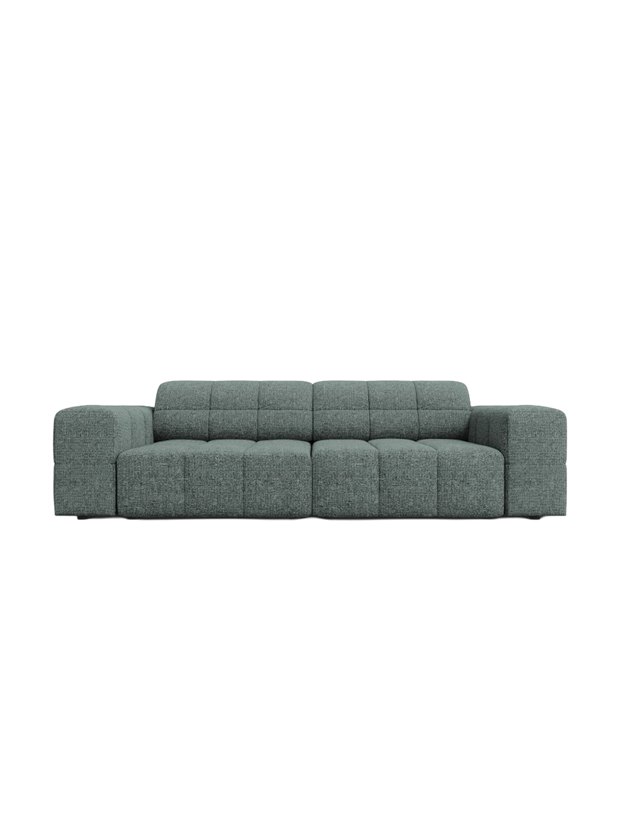 
3-seater design sofa "Chicago" - Petrol Chenille