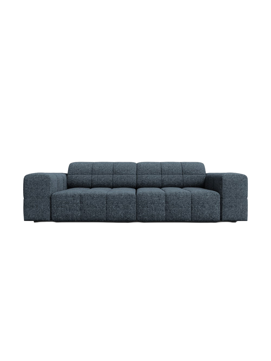 
3-seater design sofa "Chicago" - Chenille Royal Blue