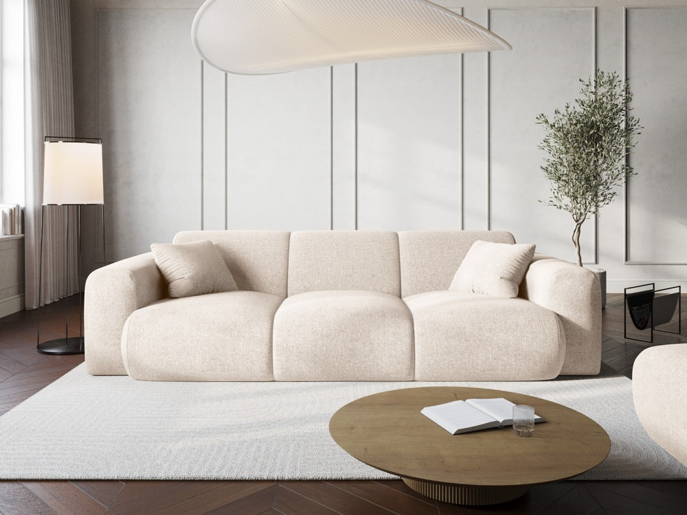 
3-Sitzer Design Sofa „Nolio“ - Chenille Light Beige