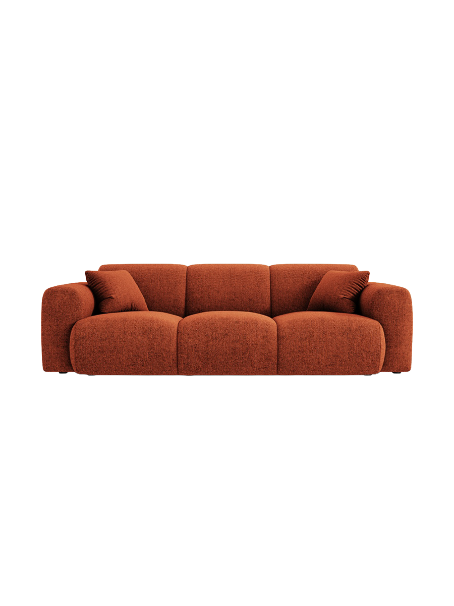 
3-Sitzer Design Sofa „Nolio“ - Chenille Terracotta