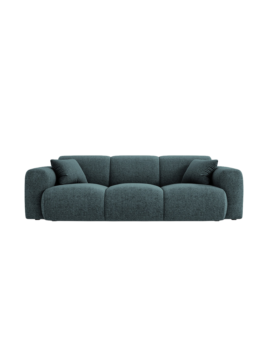 
3-Sitzer Design Sofa „Nolio“ - Chenille Petrol