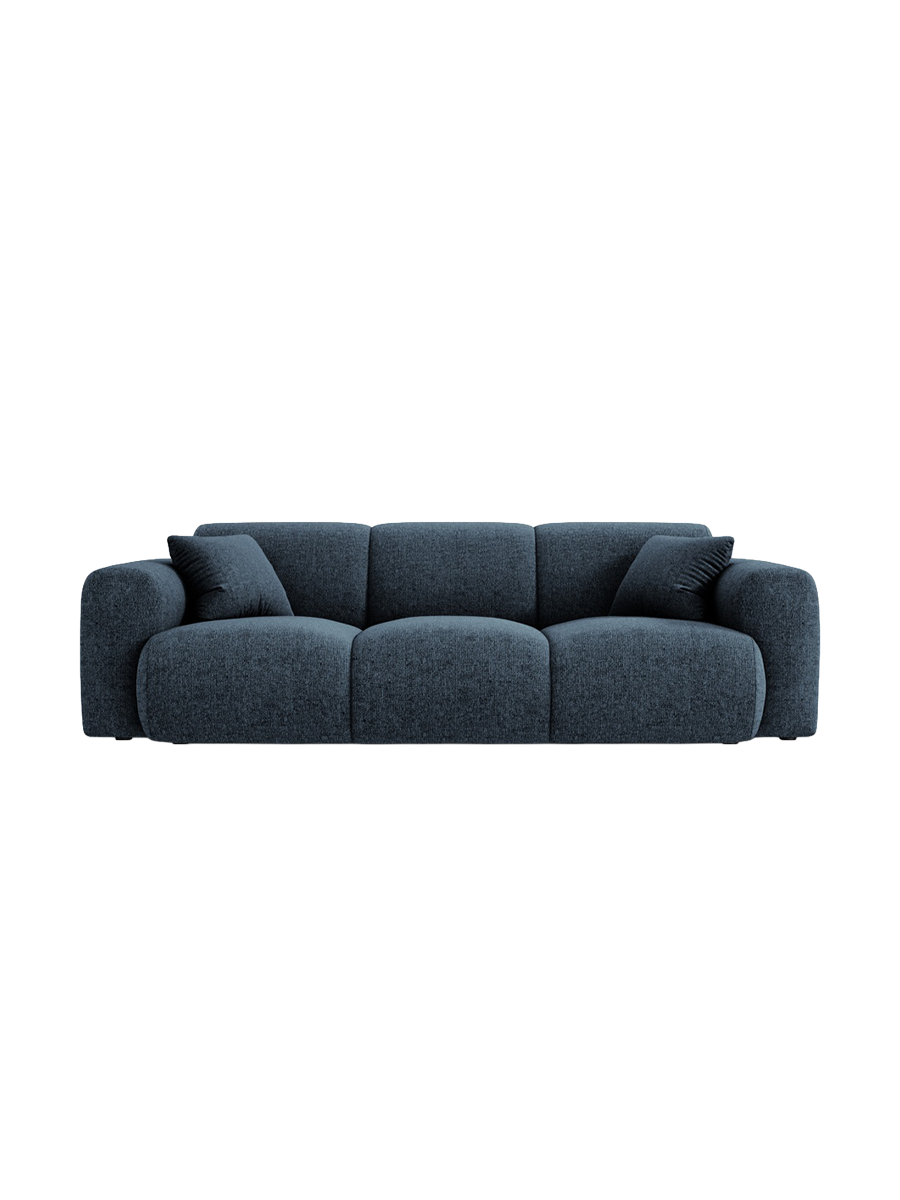 
3-Sitzer Design Sofa „Nolio“ - Chenille Königsblau