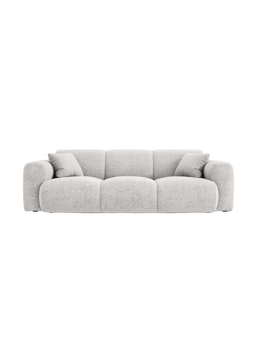 
3-Sitzer Design Sofa „Nolio“ - Chenille Hellgrau