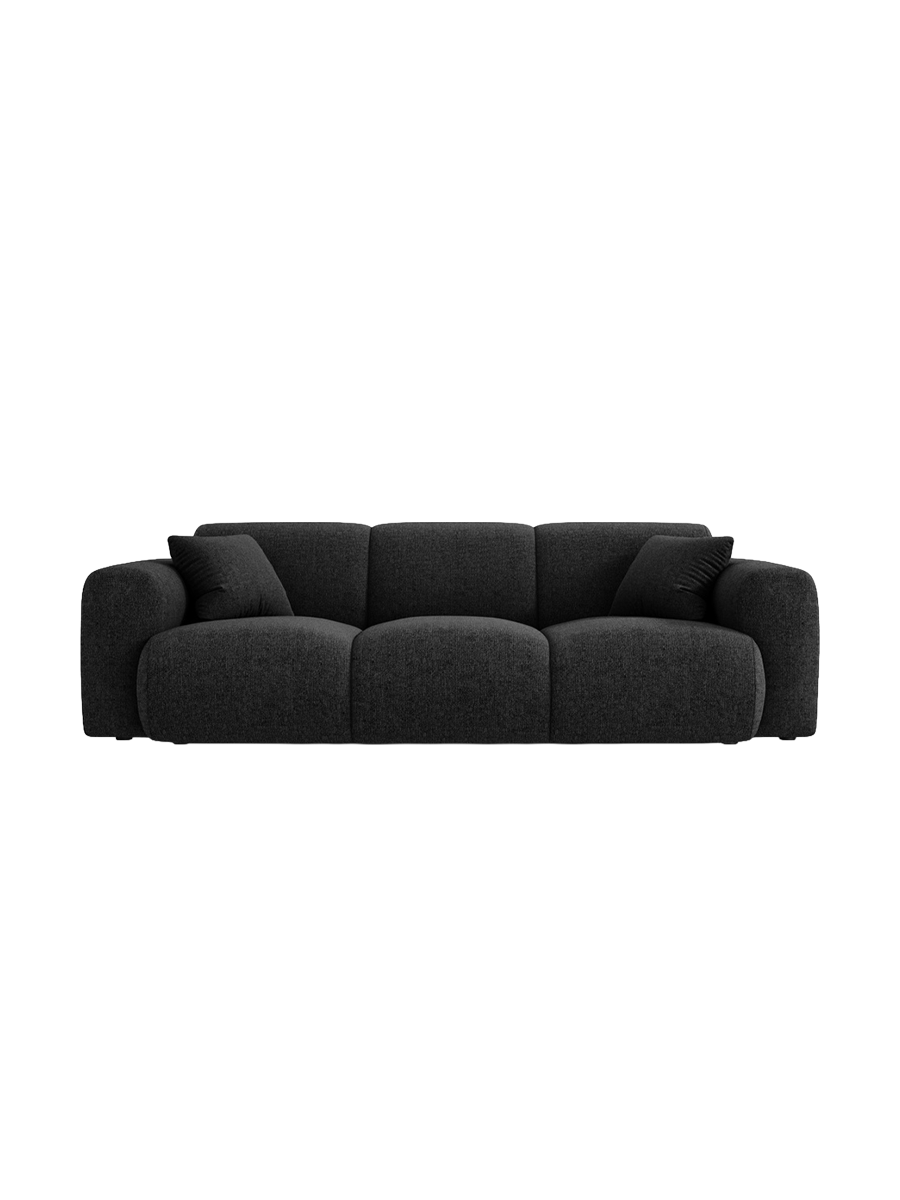 
3-Sitzer Design Sofa „Nolio“ - Chenille Schwarz