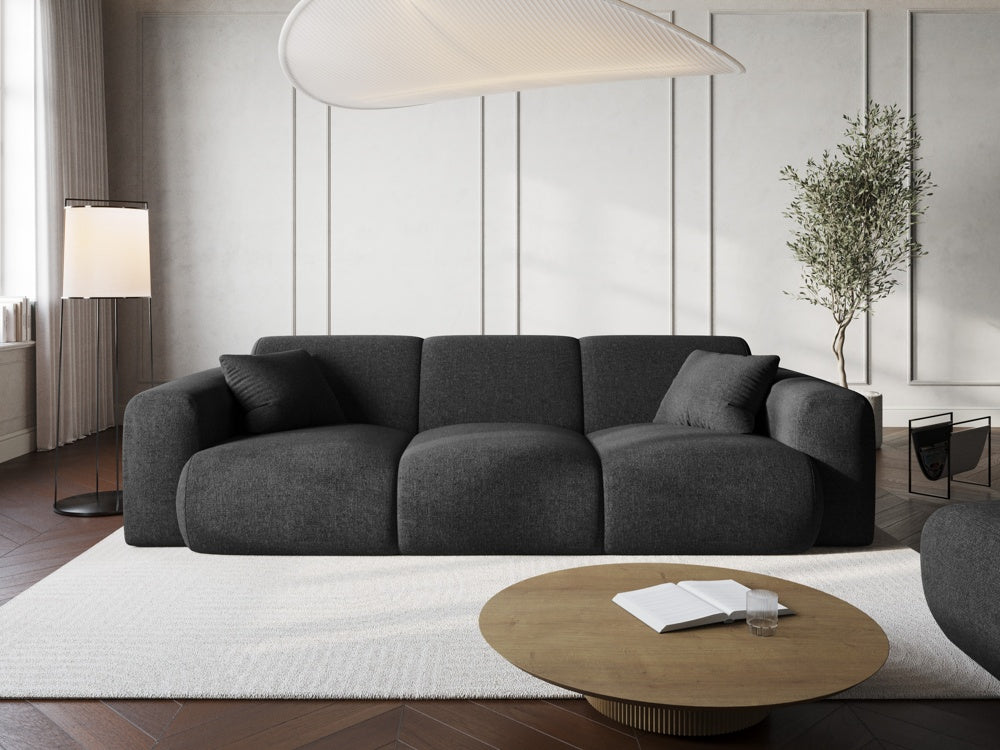 
3-Sitzer Design Sofa „Nolio“ - Chenille Schwarz