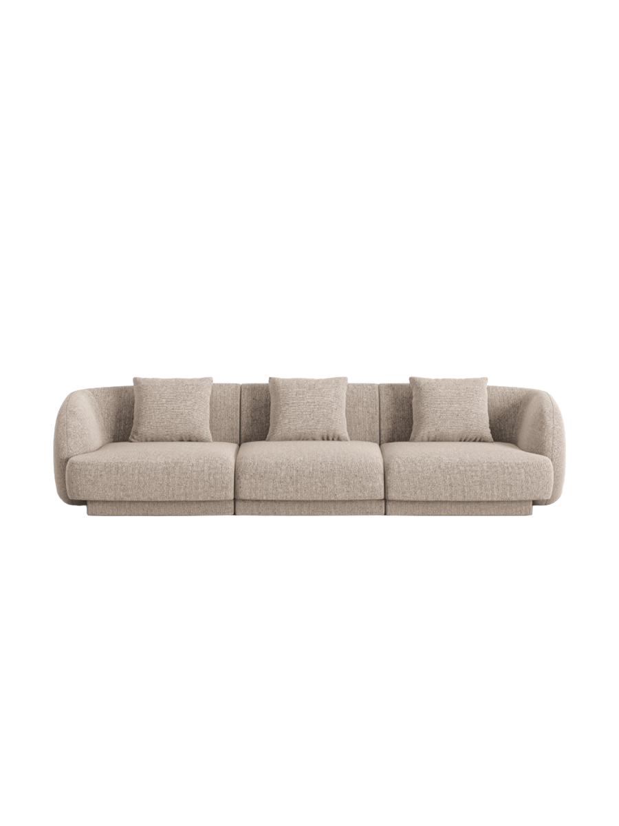 
3-Seater Designer Sofa "Tulum" - Chenille Beige
