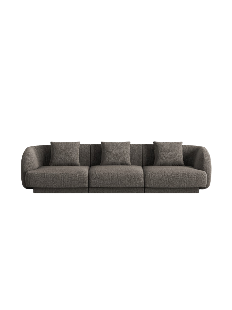 
3-Seater Designer Sofa "Tulum" - Chenille Grey