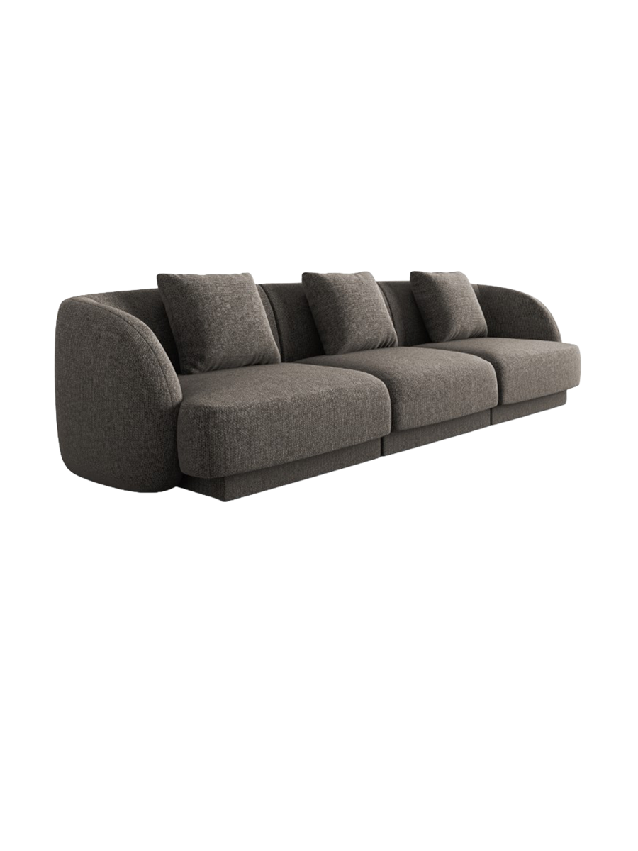 
3-Seater Designer Sofa "Tulum" - Chenille Grey