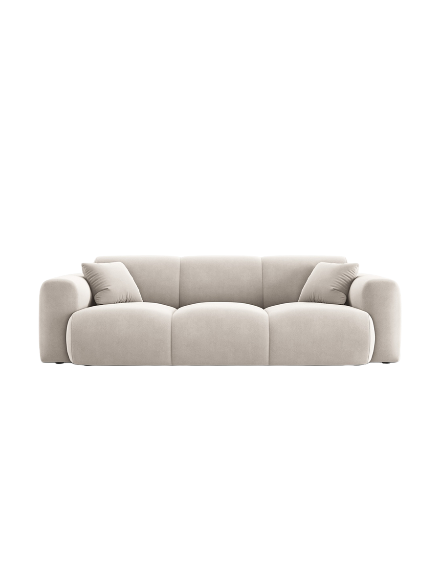 
3-Sitzer Design Sofa „Nolio“ - Samt Beige hell