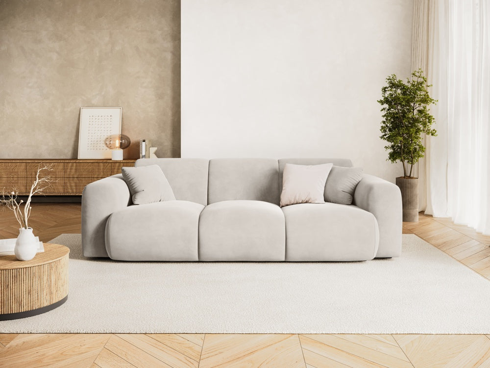 
3-Sitzer Design Sofa „Nolio“ - Samt Beige hell