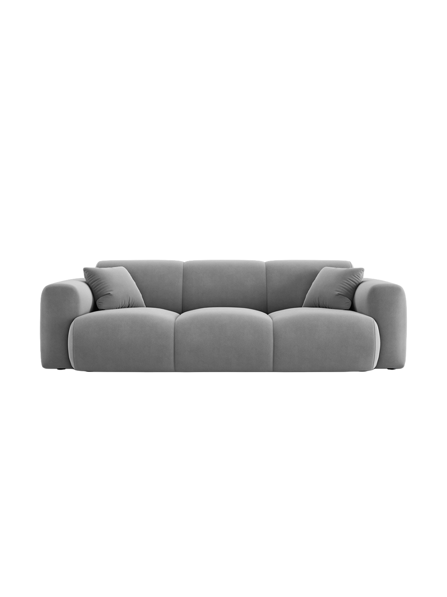 
3-Sitzer Design Sofa „Nolio“ - Samt Hellgrau