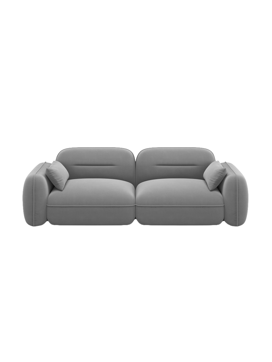
3-Sitzer Design Sofa „Sydney“ - Samt Hellgrau