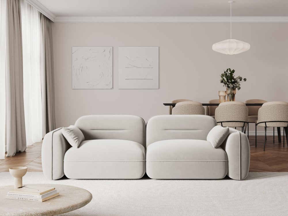
3-Sitzer Design Sofa „Sydney“ - Samt Beige hell