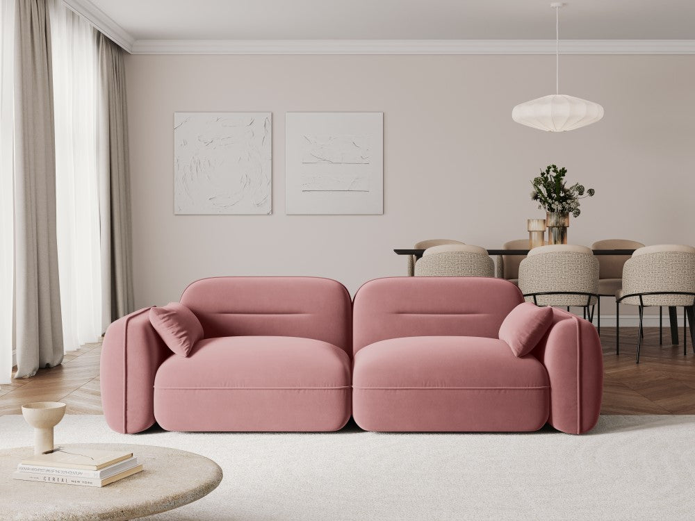 
3-Sitzer Design Sofa „Sydney“ - Samt Flamingo Rosa