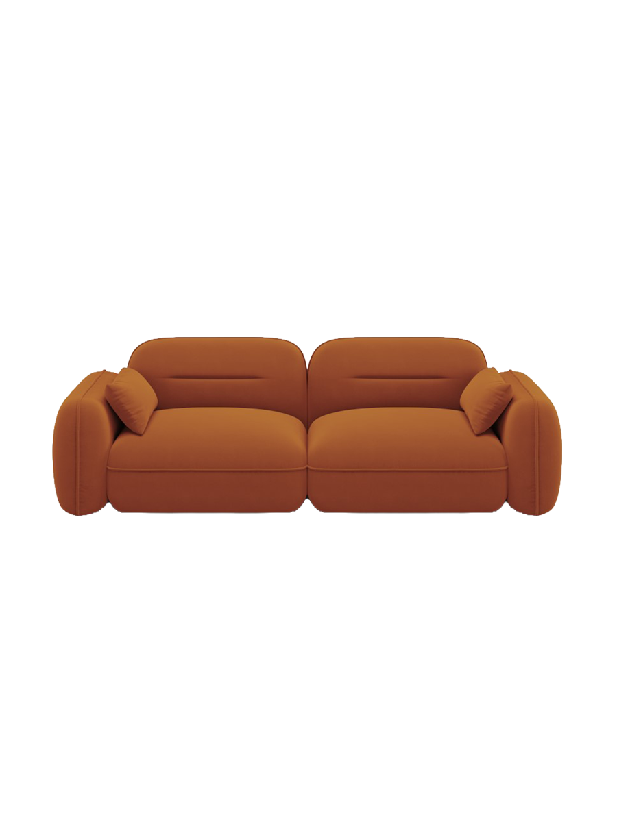 
3-Sitzer Design Sofa „Sydney“ - Samt Terracotta