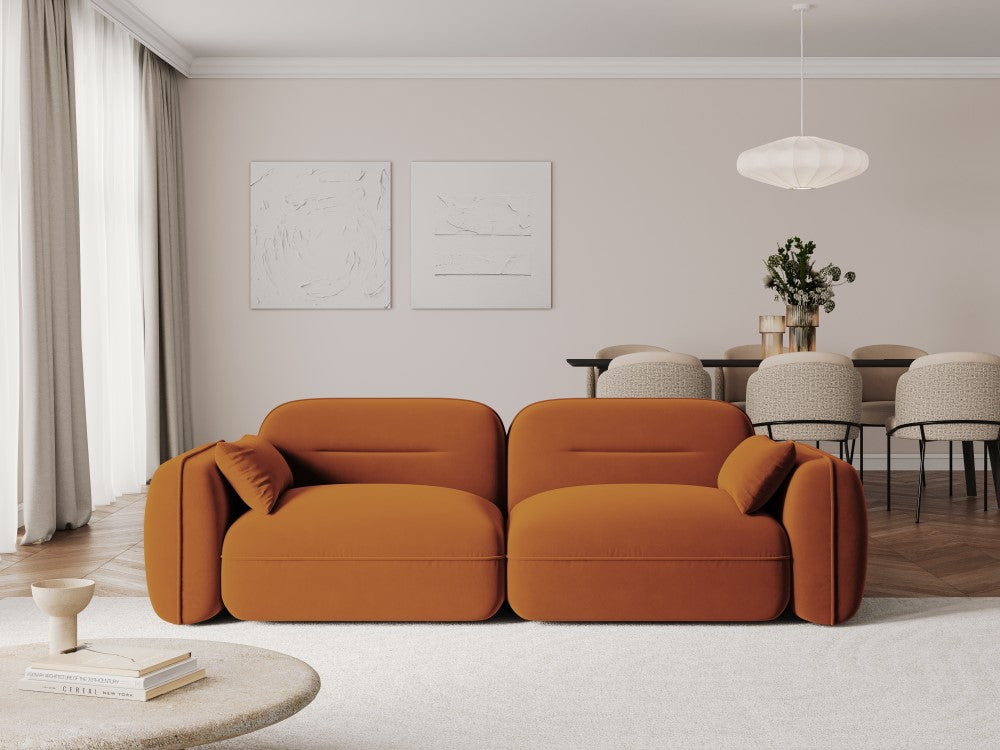 
3-Sitzer Design Sofa „Sydney“ - Samt Terracotta