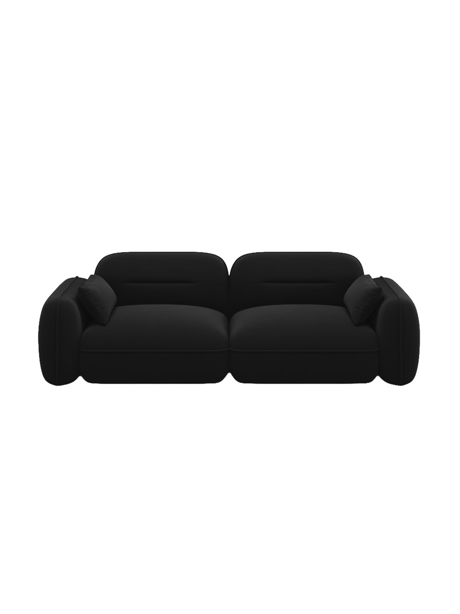 
3-Sitzer Design Sofa „Sydney“ - Samt Schwarz