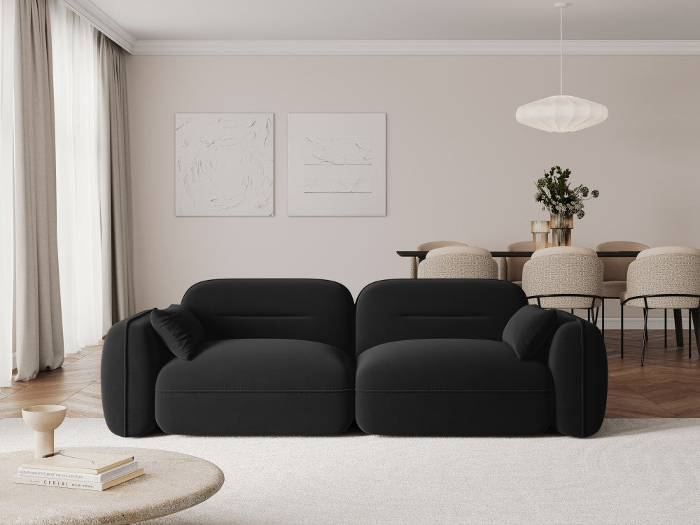 
3-Sitzer Design Sofa „Sydney“ - Samt Schwarz