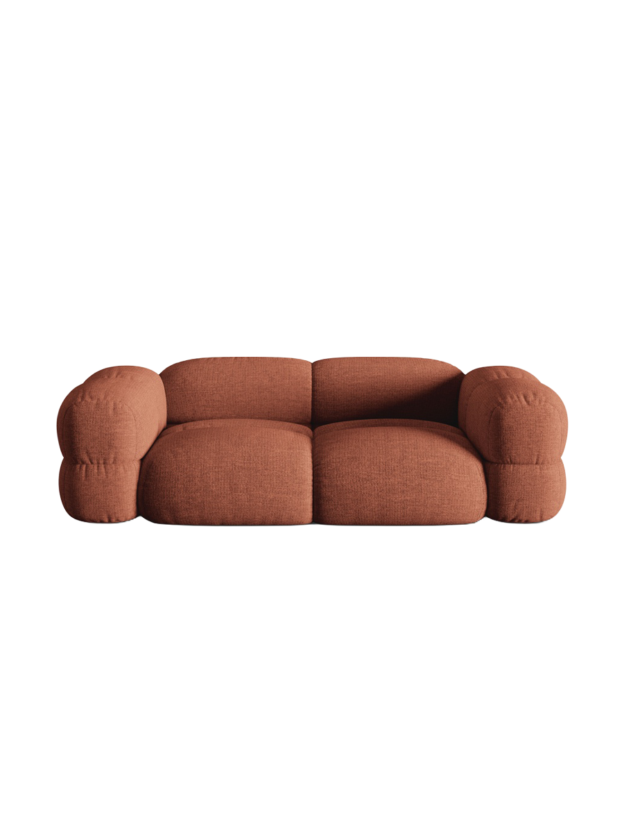 
3-seater designer sofa "Loretto" - Upholstery fabric Coral