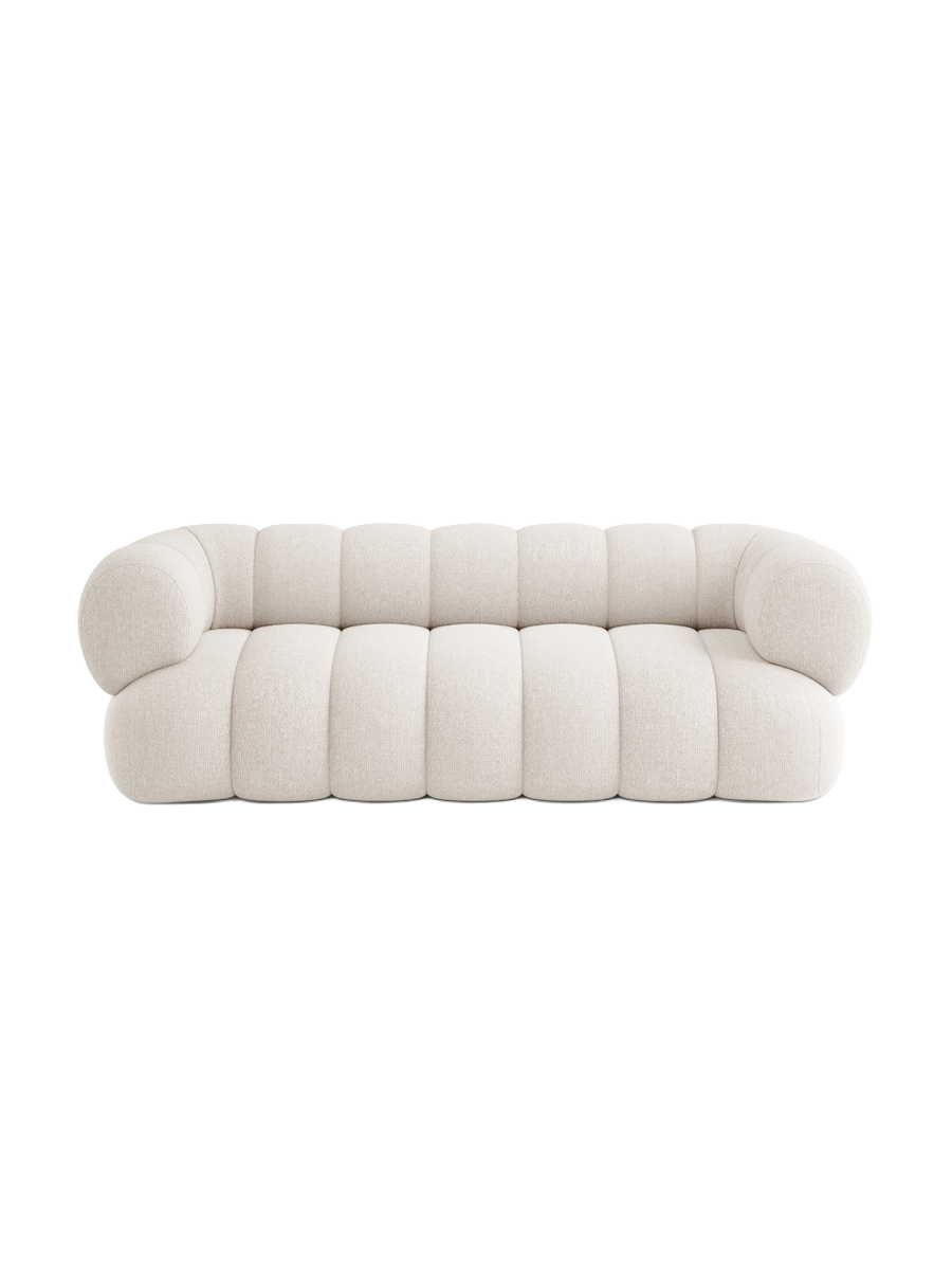 
3-seater designer sofa "Koge" - Chenille Light Beige