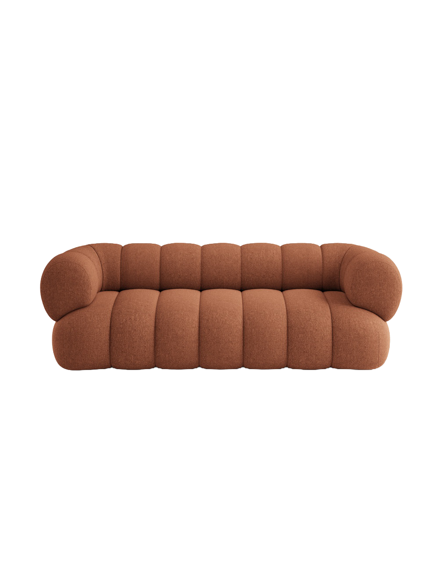 
3-seater designer sofa "Koge" - Chenille Brick