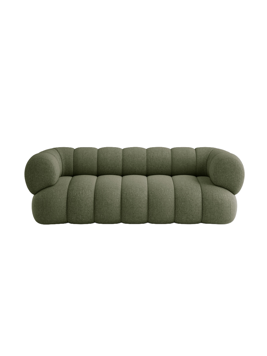 
3-seater designer sofa "Koge" - Chenille Green