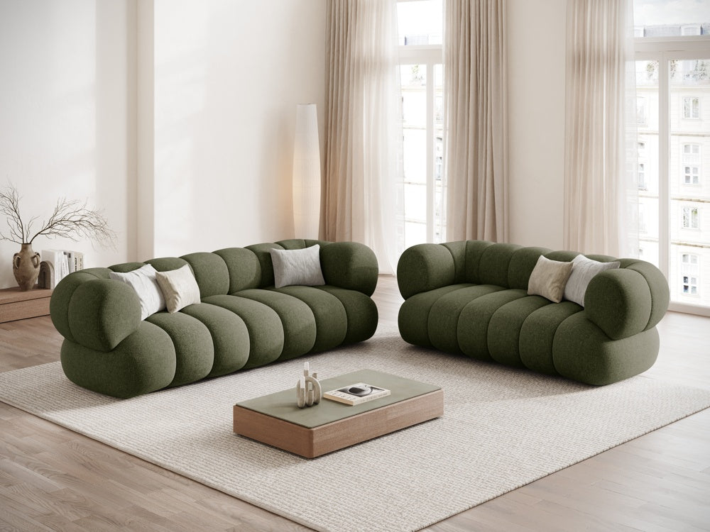 
3-seater designer sofa "Koge" - Chenille Green