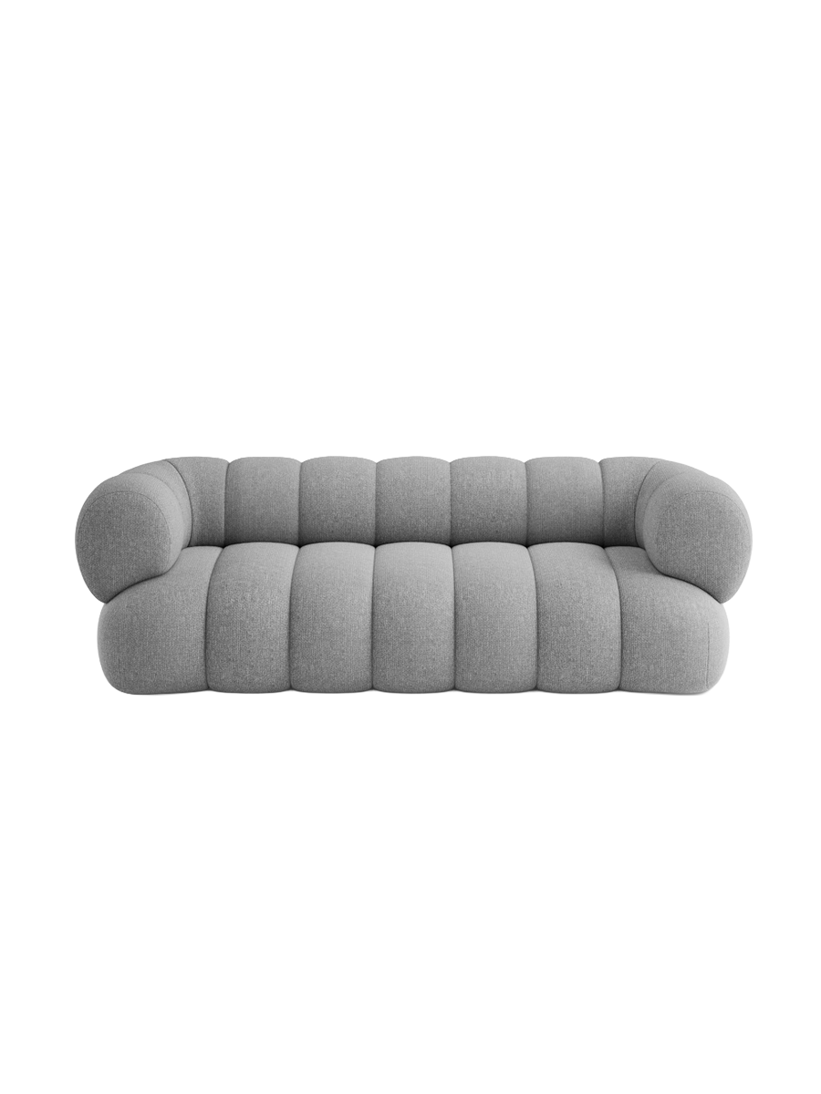 
3-seater designer sofa "Koge" - Chenille Light Grey