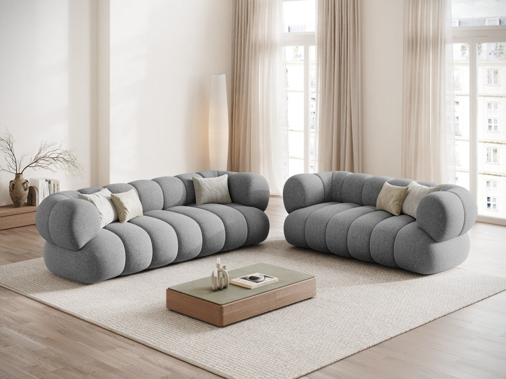 
3-seater designer sofa "Koge" - Chenille Light Grey