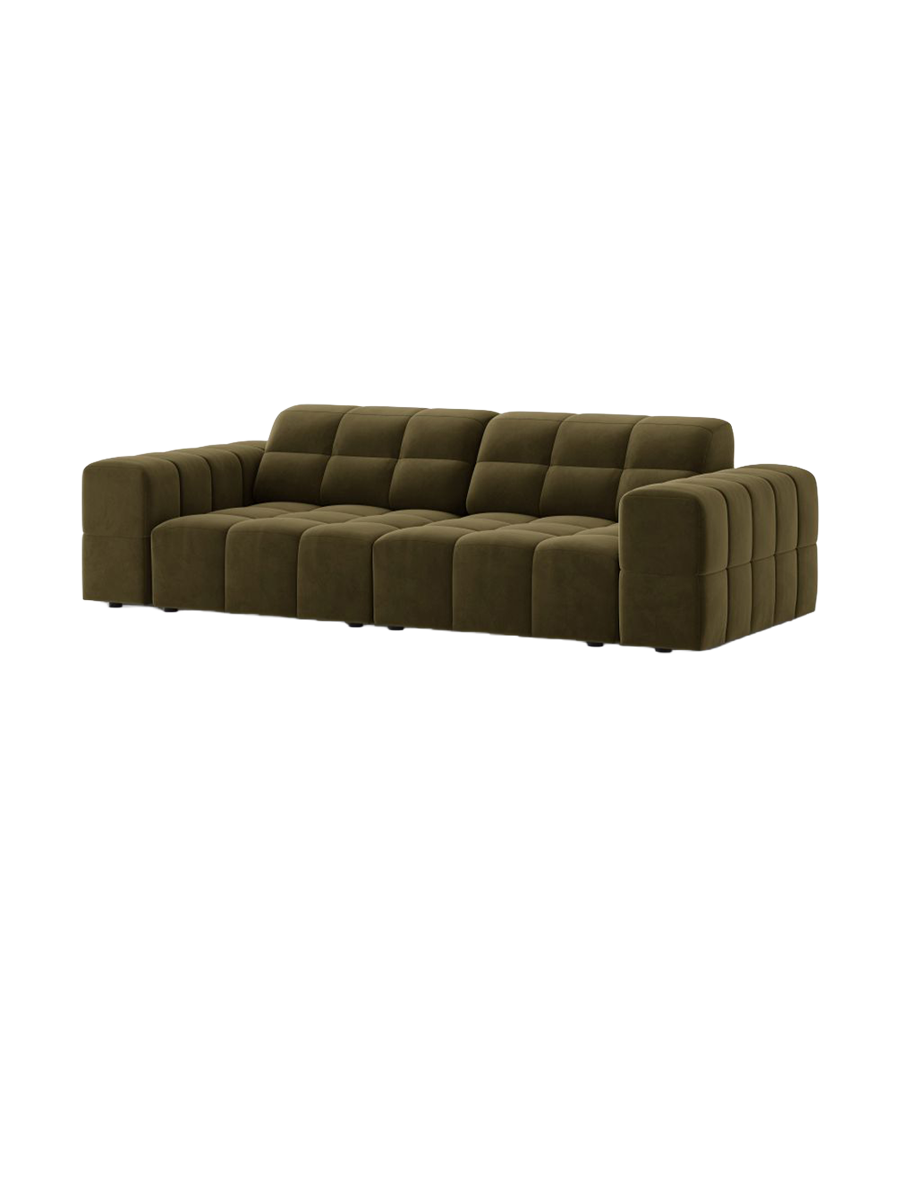 
3-seater design sofa "Chicago" - Velvet Green