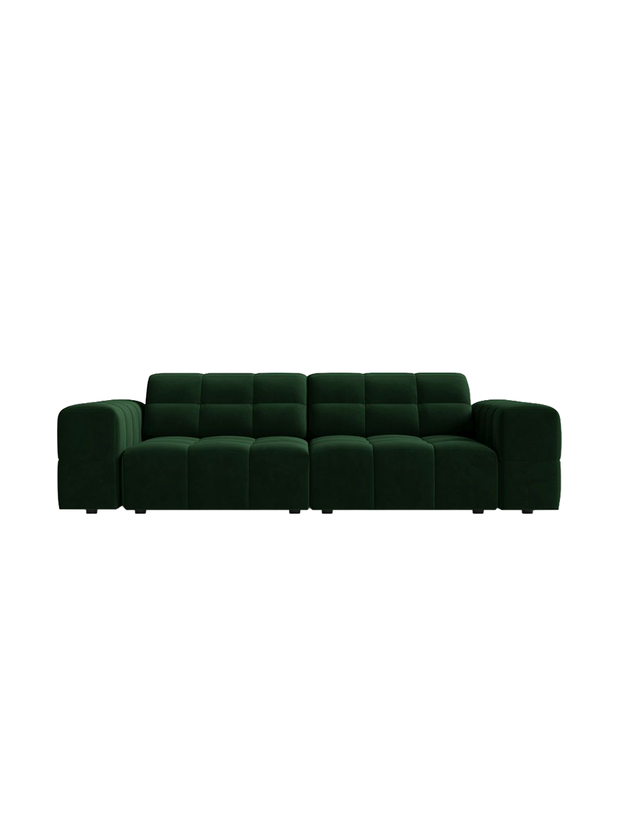 
3-seater design sofa "Chicago" - Velvet Bottle Green