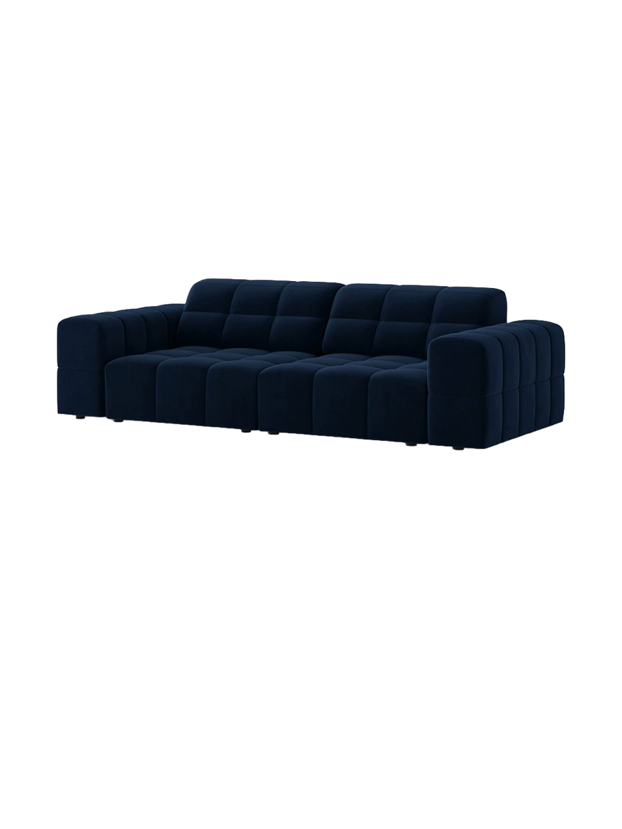
3-seater design sofa "Chicago" - Velvet Royal Blue