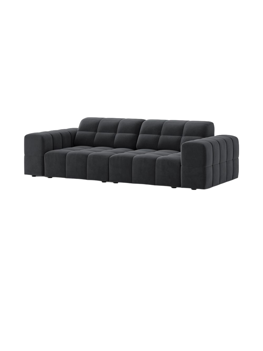 
3-seater design sofa "Chicago" - Velvet Grey