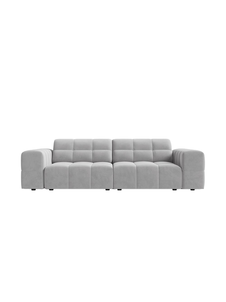 
3-seater design sofa "Chicago" - Velvet Silver