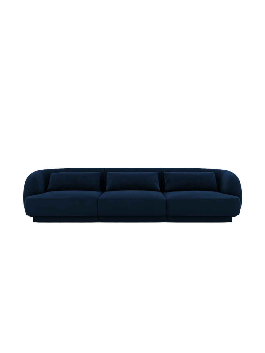 
3-Seater Designer Sofa "Tulum" - Velvet Royal Blue