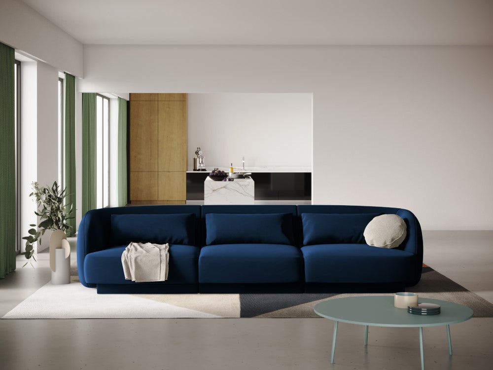 
3-Seater Designer Sofa "Tulum" - Velvet Royal Blue