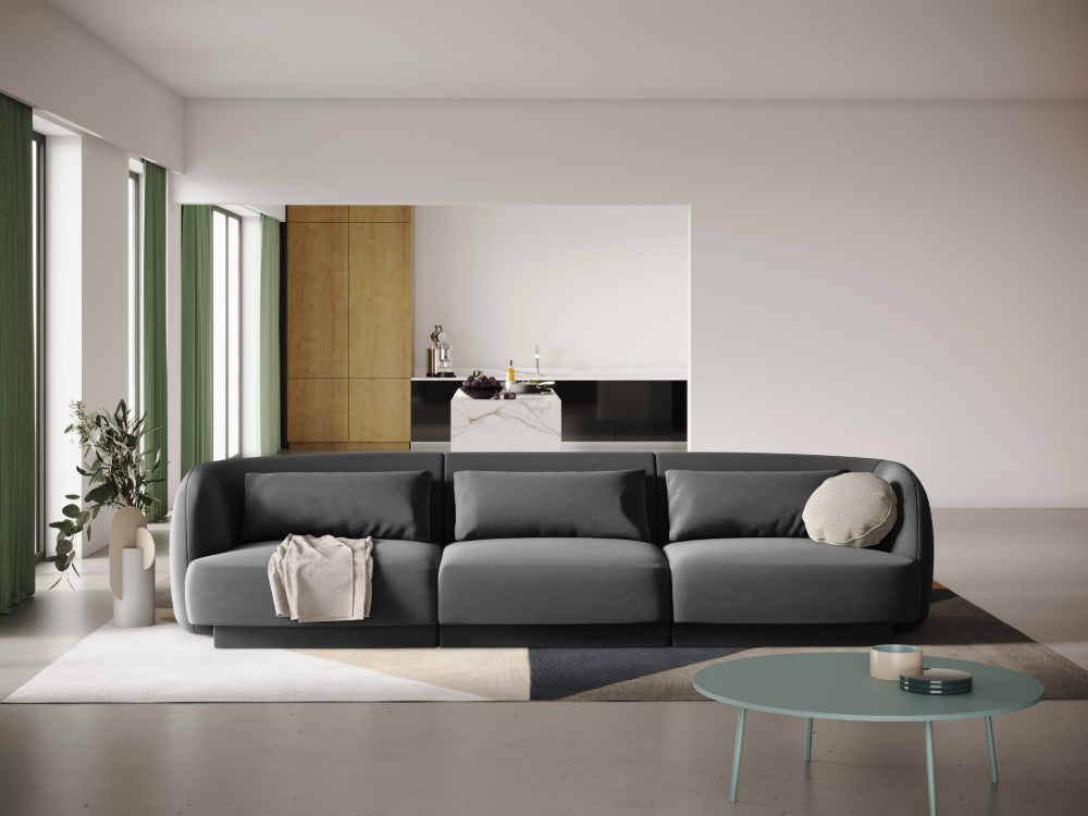 
3-Seater Designer Sofa "Tulum" - Velvet Grey