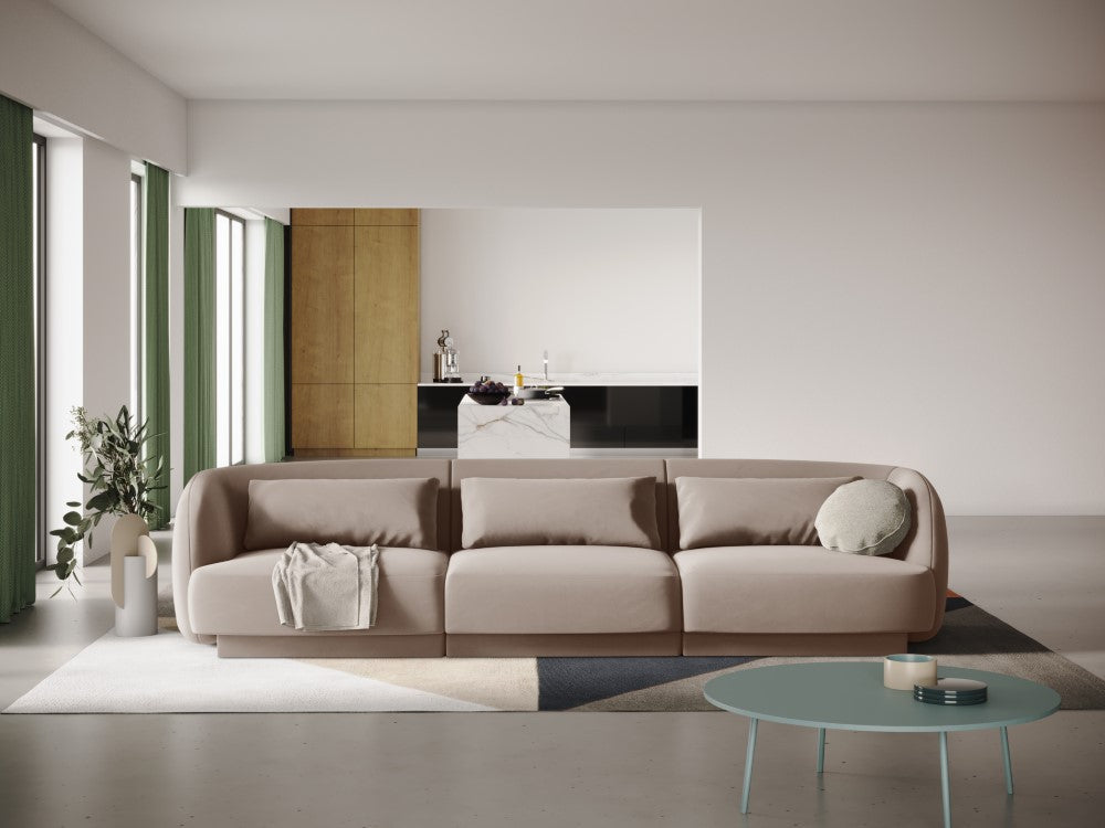 
3-Seater Designer Sofa "Tulum" - Velvet Beige