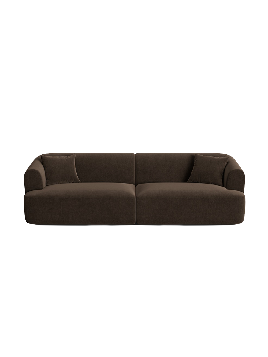 
4-Seater Designer Sofa "Campi" - Velvet Chocolate