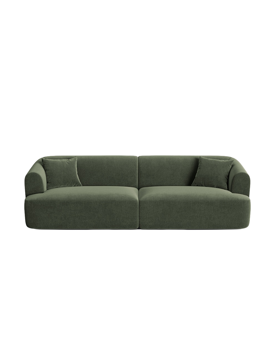 
4-Seater Designer Sofa "Campi" - Velvet Green