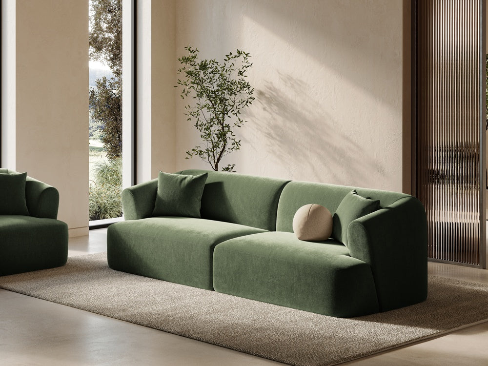 
4-Seater Designer Sofa "Campi" - Velvet Green